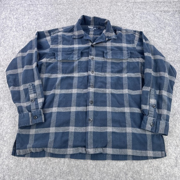 Polo Ralph Lauren Other - Polo Ralph Lauren Ski Camp Shirt Mens Large Blue Gray Plaid Flannel  Long Sleeve